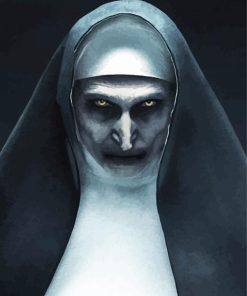 The Scary Nun Movie paint by numbers