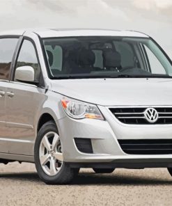 Grey Volkswagen Routan paint by numbers