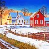Beautiful Winter Season paintt by numbers