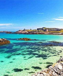 Alderney Beach Seascape paint by numbers