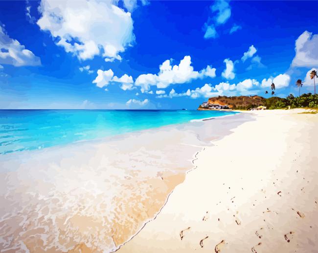 Aesthetic Beach Antigua paint by numbers
