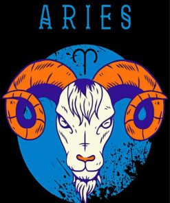 Aries Zodiac Sign Poster paint by numbers