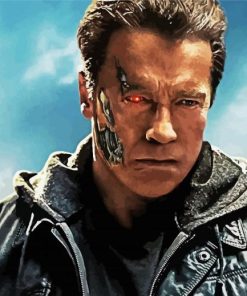 Arnold Schwarzenegger Terminator paint by numbers