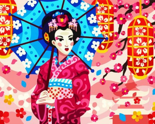 Asian Lady Art paint by numbers