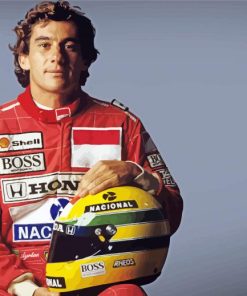 Ayrton Senna And His Helmet paint by numbers