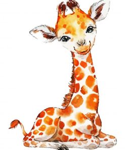 Baby Giraffe paint by numbers