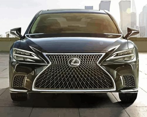 Black Lexus Car paint by numbers