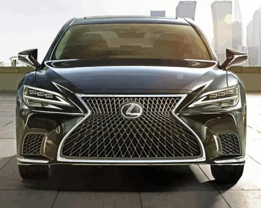 Black Lexus Car paint by numbers