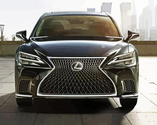 Black Lexus Car paint by numbers