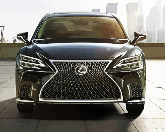 Black Lexus Car paint by numbers