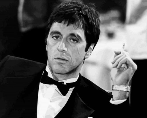 Black And White Al Pacino paint by numbers