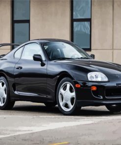 Black Toyota Supra Mark IV paint by numbers