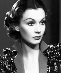 Monochrome Vivien Leigh paint by numbers