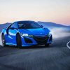 Blue Acura NSX Drifting paint by numbers