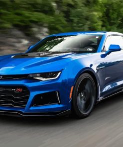 Blue Chevrolet Camaro Car paint by numbers