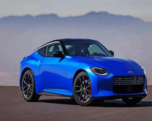 Cool Blue Nissan Z Car paint byb numbers