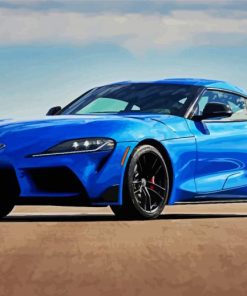 Blue Toyota Supra Mark IV paint by numbers