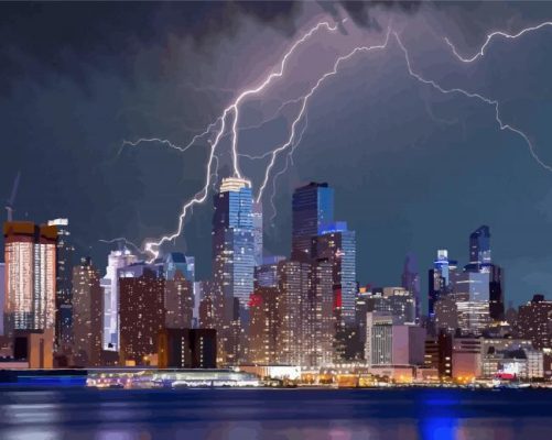 Busan Lightning paint by numbers