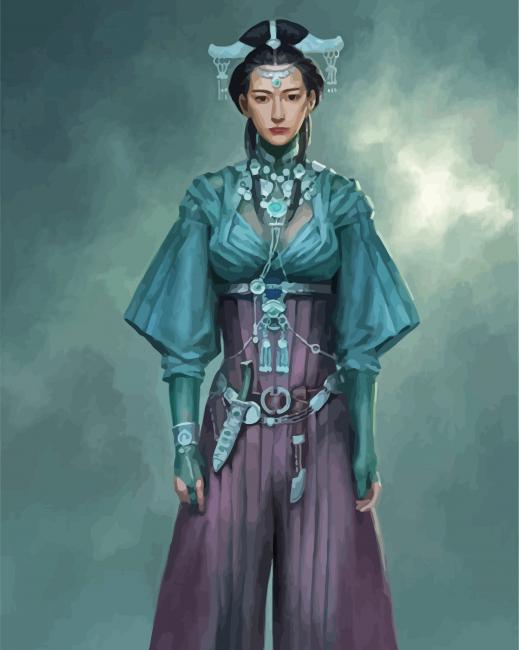 Chinese Lady paint by numbers