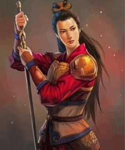 Chinese Warrior Woman paint by numbers