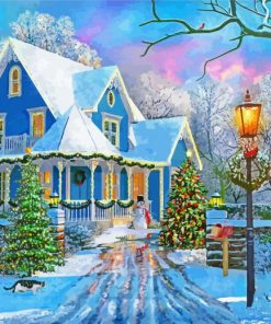 Christmas House paint by numbers