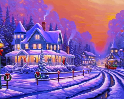 Aesthetic Christmas Day paint by numbers