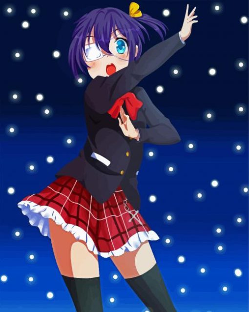 Pretty Rikka Takanashi paint by numbers