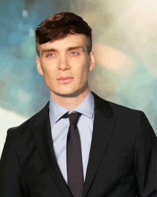 Classy Actor Cillian Murphy paint by numbers