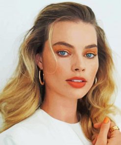 Pretty Margot Robbie paint by numbers