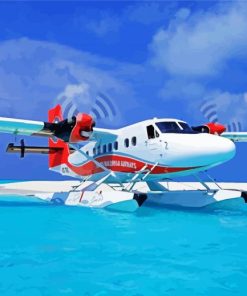 Cool Seaplane paint by numbers