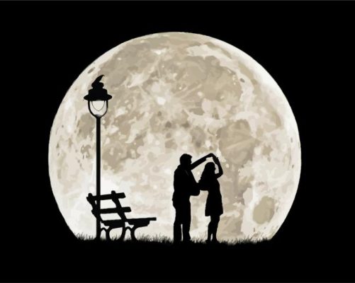 Couple Dancing Silhouettes paint by numbers
