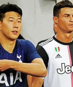 Son Heung Min And Cristiano paint by numbers