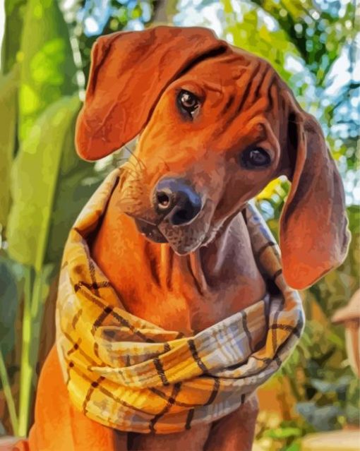 Cute Ridgeback paint by numbers
