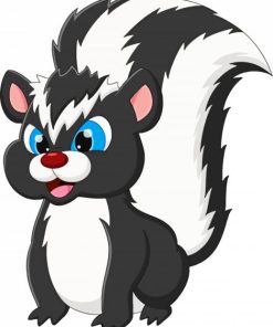 Adorable Skunk Art paint by numbers