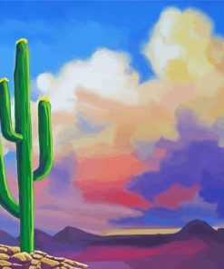 Desert Cactus paint by numbers