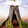 Fantastic Treehouse Illustration paint by numbers