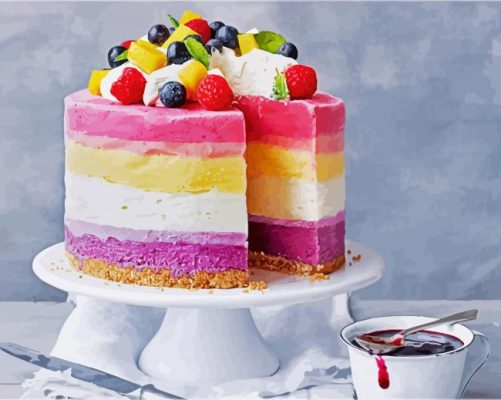 Tasty Fruit Cake paint by numbers