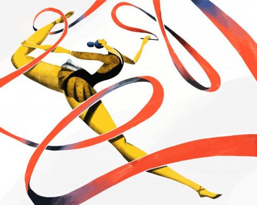 Gymnastic Girl paint by numbers