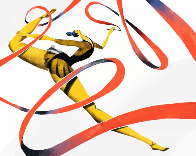Gymnastic Girl paint by numbers