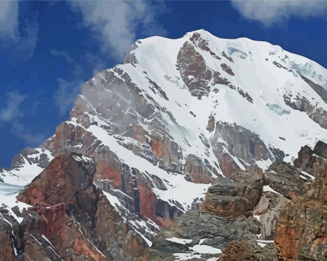 Tajikistan Hill Station paint by numbers