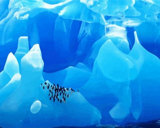 Ice Mountains In Antarctica paint byh numbers