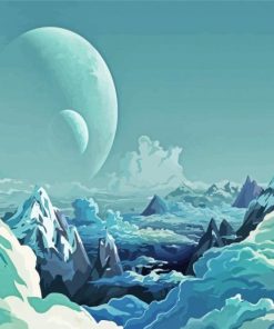 Aesthetic Iceberg Planet paint by numbers