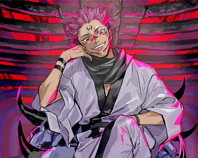Japanese Ryomen Sukuna paint by numbers