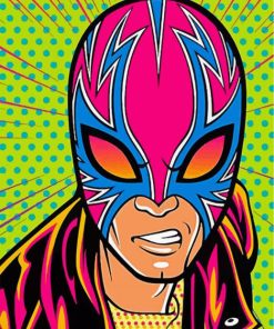 Lucha Wrestler Pop Art paint byb numbers