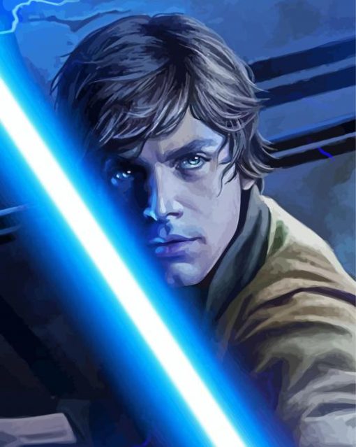 Luke Skywalker Star Wars paint by numbers