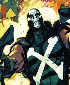 Crossbones Marvel Comic paint by numbers