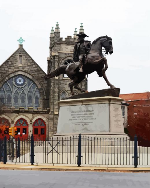 Monument In Richmond paint by numbers