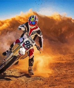 Motocross Race paint by numbers