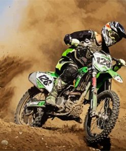 Aesthetic Motocross Racing paint by numbers