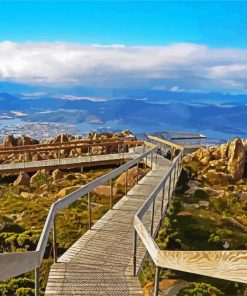 Boardwalk Mount Wellington paint by numbers